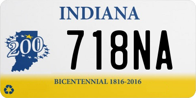 IN license plate 718NA