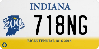 IN license plate 718NG