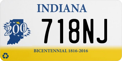 IN license plate 718NJ