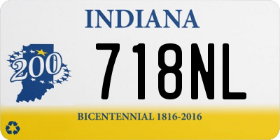 IN license plate 718NL