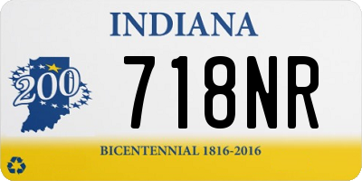 IN license plate 718NR