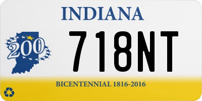 IN license plate 718NT