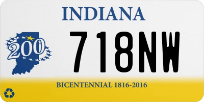 IN license plate 718NW