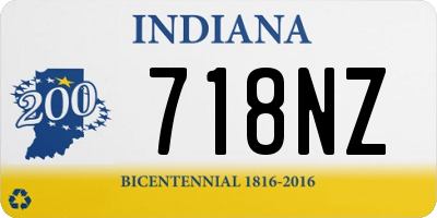 IN license plate 718NZ