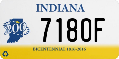 IN license plate 718OF