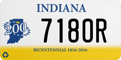 IN license plate 718OR
