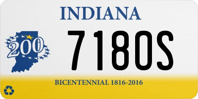 IN license plate 718OS