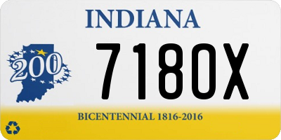 IN license plate 718OX