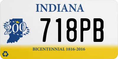 IN license plate 718PB