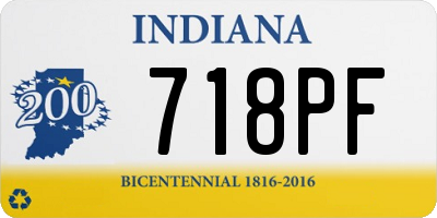 IN license plate 718PF