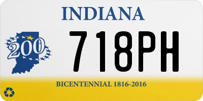 IN license plate 718PH