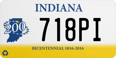 IN license plate 718PI