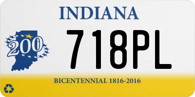 IN license plate 718PL