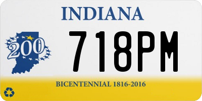 IN license plate 718PM