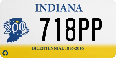 IN license plate 718PP