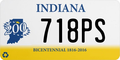 IN license plate 718PS