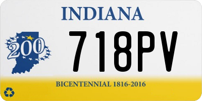 IN license plate 718PV