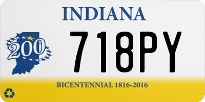 IN license plate 718PY