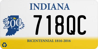 IN license plate 718QC