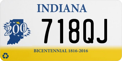 IN license plate 718QJ