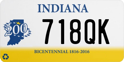 IN license plate 718QK