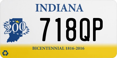 IN license plate 718QP