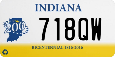 IN license plate 718QW