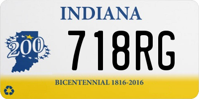 IN license plate 718RG