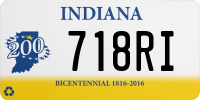 IN license plate 718RI