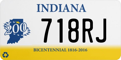 IN license plate 718RJ