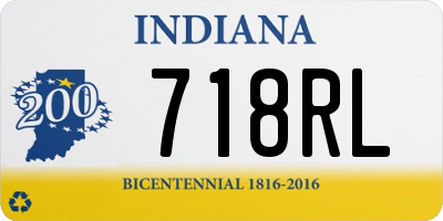 IN license plate 718RL