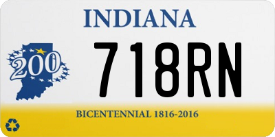 IN license plate 718RN