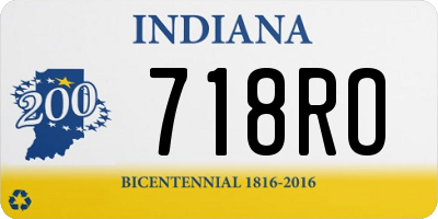 IN license plate 718RO