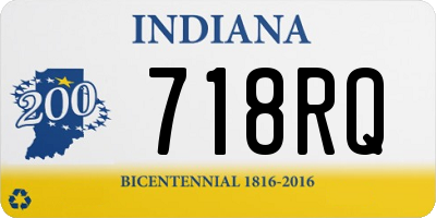 IN license plate 718RQ