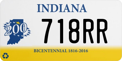 IN license plate 718RR
