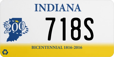 IN license plate 718S