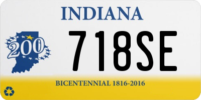 IN license plate 718SE