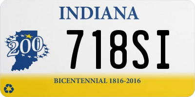IN license plate 718SI