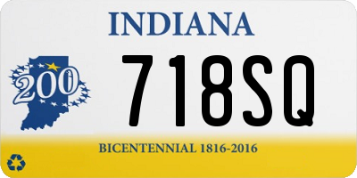 IN license plate 718SQ