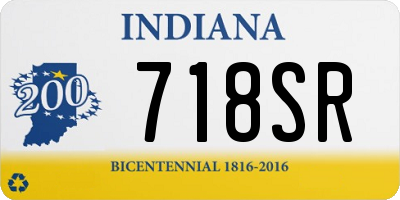 IN license plate 718SR