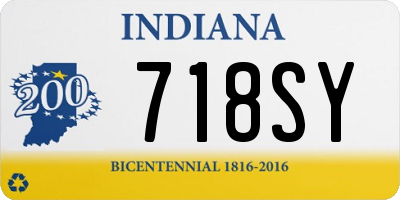 IN license plate 718SY