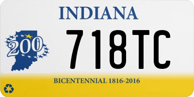 IN license plate 718TC