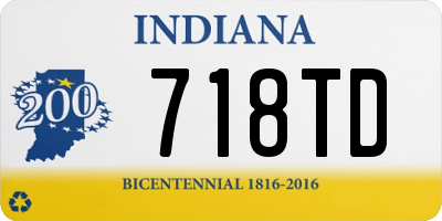 IN license plate 718TD