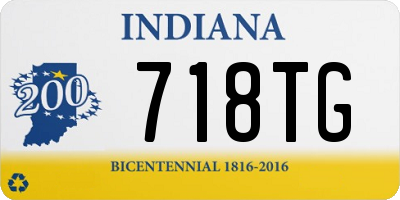 IN license plate 718TG