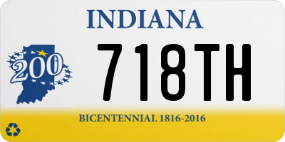 IN license plate 718TH