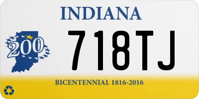 IN license plate 718TJ