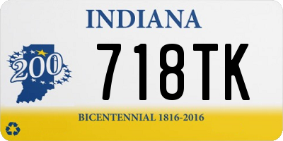 IN license plate 718TK