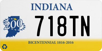 IN license plate 718TN