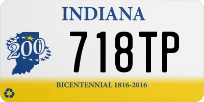 IN license plate 718TP