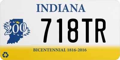 IN license plate 718TR